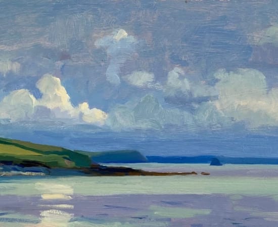 Daisy Sims Hilditch, Billowing Clouds over the Roseland Peninsula from Towan Beach