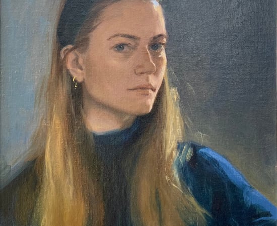 Daisy Sims Hilditch, Self Portrait in Blue, 2022