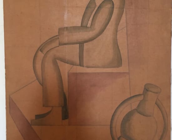 Fortunato Depero, Uomo seduto con pipa, 1920