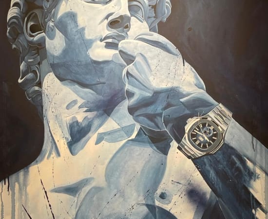 Michelangelo's David wearing watch
