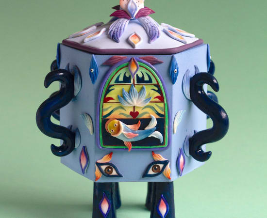 Hannah Lim, Stained Glass, Spirit House Snuff Bottle, 2023