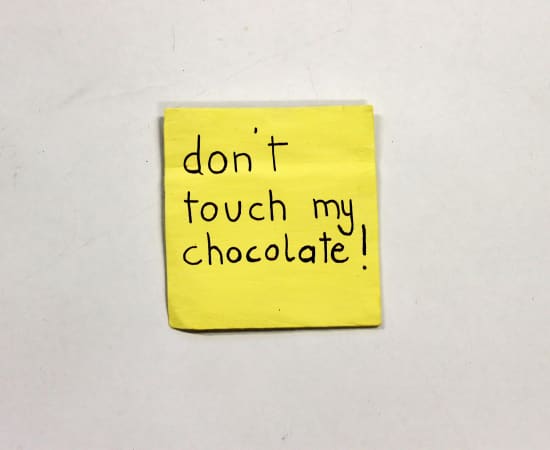 Jessi Strixner, Post its - Don't touch my chocolate