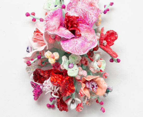 Stefan Gross, 'Flower Bonanza' pink,red , 2024