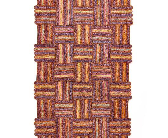 Simone Post, Woven wall tapestry - red quintuplets