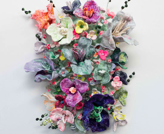 Stefan Gross, 'Flower Bonanza' green, pastel, mint