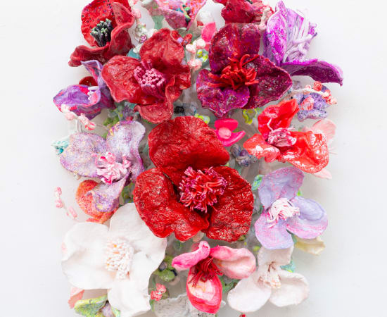 Stefan Gross, 'Flower Bonanza' red, white, 2024