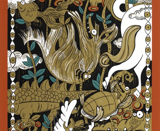 Estampe orignale du duo d'artistes Lamarche-Ovize sérigraphiée par l'atelier TCHIKEBE à Marseille