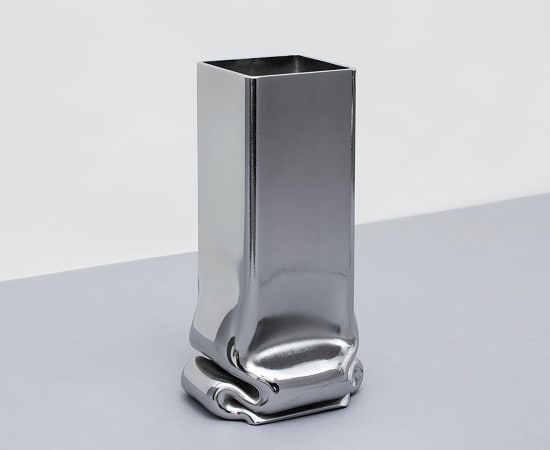 Tim Teven, Vase Square, Chrome, 2017-ongoing