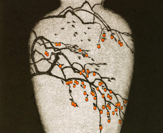 Sally Spens, Persimmon Tree, January in Kyoto