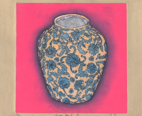 Sally Spens, Vase Study II - pink/blue/gold
