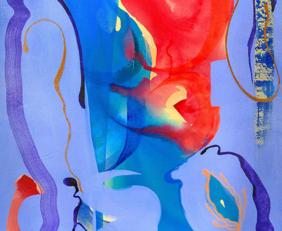 Simone Brewster, Inner Song, Melody in Blues and Pink, 2023