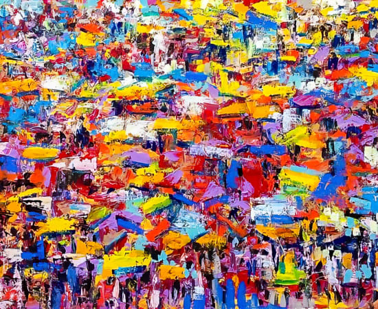 Larry Otoo, Colourful Market, 2018