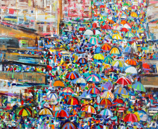 Larry Otoo, Umbrella Alley, 2020