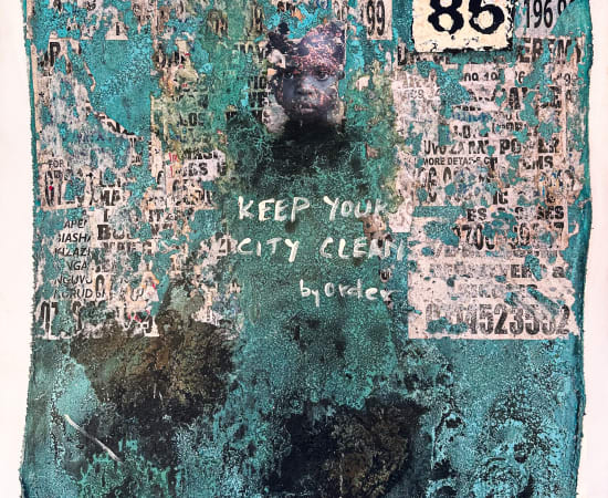 Onyis MARTIN, Series 'Talking Walls' nº 86 - Keep your city clean , 2019