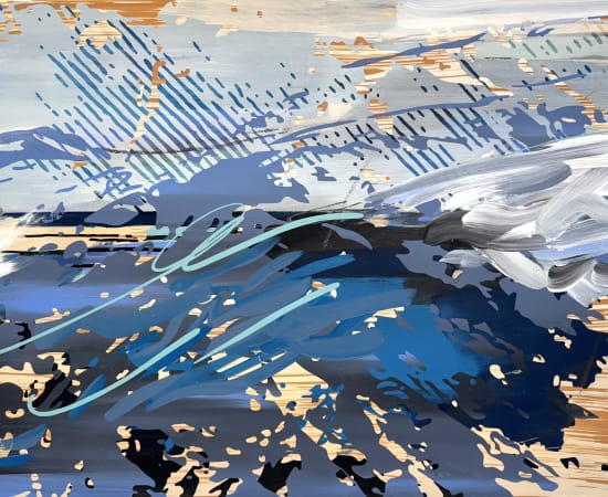 Emily Moore, The air lies blue and silver, 2025