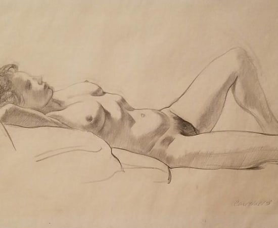 CARL HALL (1921-1996), Nude Lying on Back/ Untitled Nude On Back, 1958