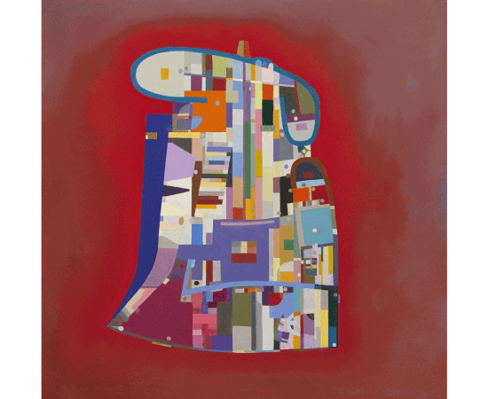 Julie Langsam, Le Corbusier Floor Plan: Ronchamp Chapel, Red, 2015
