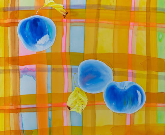 Paul Heyer, Apples on Plaid, 2020