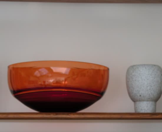 Stewart Hearn, Medium Oval Encalmo Bowl (rose / peach), 2020
