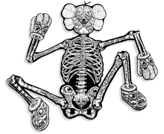 Image of Skeleton print from KAWS 5Art Gallery
