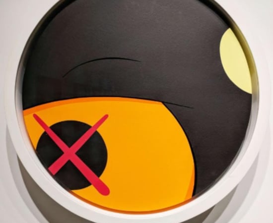 Image of round tondo painting from KAWS 5Art Gallery