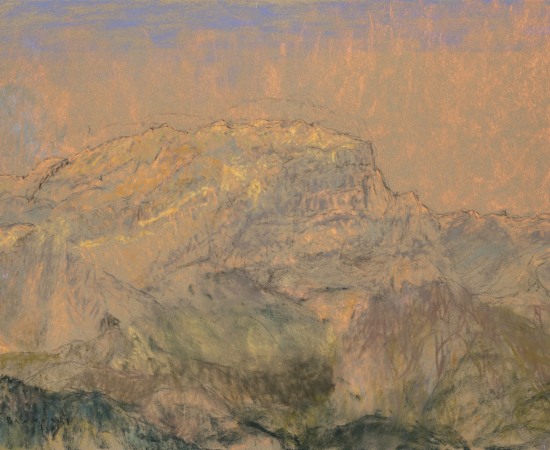 Martin Basdevant, Paysage de montagne - Harmonie rose, 2024
