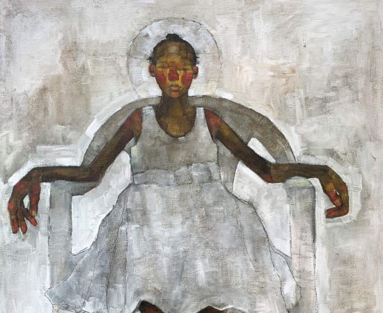 Olivia Mae Pendergast, Girl sitting in White, 2021