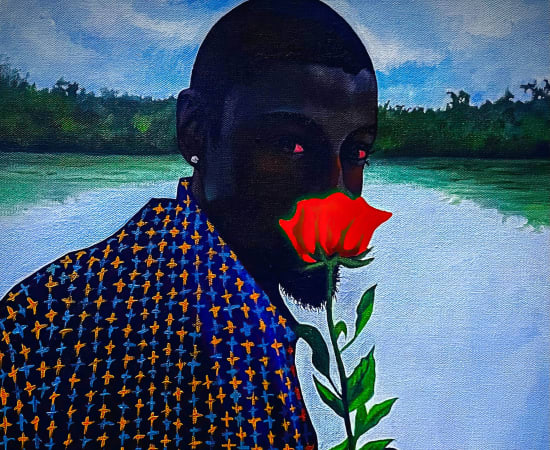 Moses ZIBOR, Me and my Rose Flower , 2023