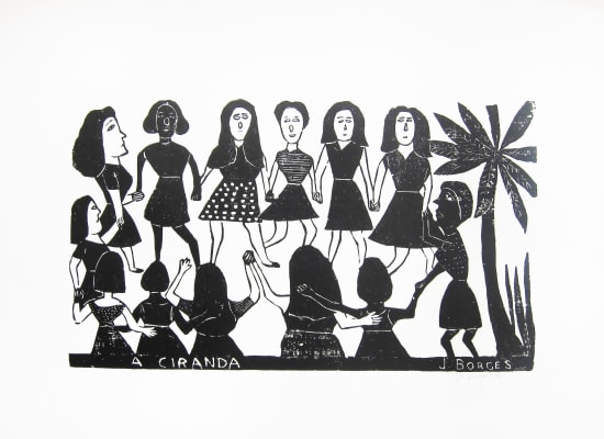 José Borger, A circle of women holding hands in black and white