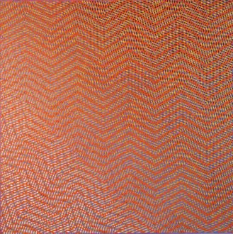 orange oil painting by artist David Whitaker represented by Rebecca Hossack Gallery
