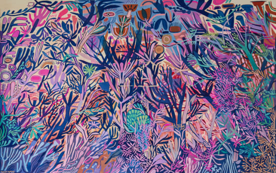 Ashley Amery London based visual artist botanical bright colourful illustration in guache ion paper in series 