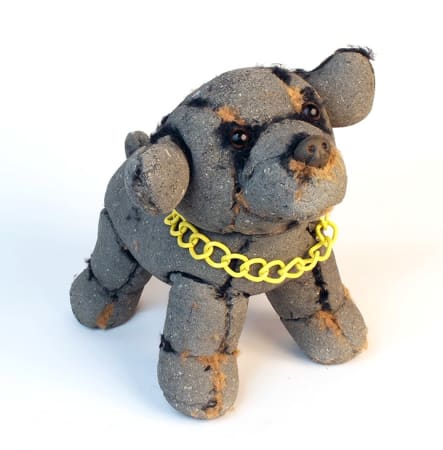 Ross Bonfanti, Dog toy with a yellow chain collar 