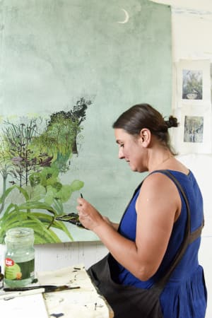 Sophie Charalambous, Sophie Charalambous in her studio, 2021