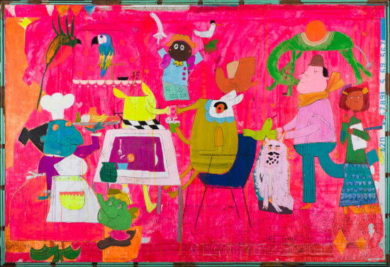 panish artist Mersuka Dopazo's Childhood Dreams series in acrylic and oil on canvas