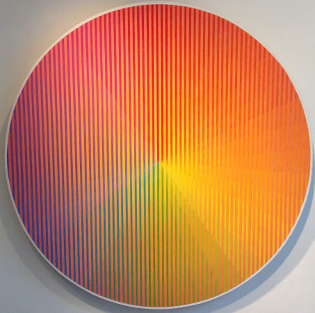 circle multi-colour oil painting by artist David Whitaker represented by Rebecca Hossack Gallery