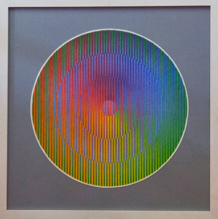 multi-colour painting by artist David Whitaker represented by Rebecca Hossack Gallery
