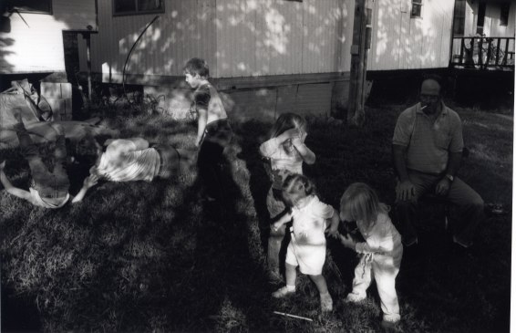 Junior with his grandchildren, Cumberland, Kentucky, 1987