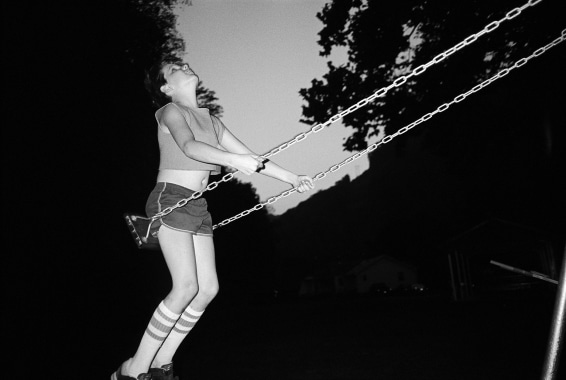 David on swing, West Virginia, 1987
