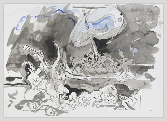 Cecily Brown, The Sirens and Ulysses (after William Etty), 2018