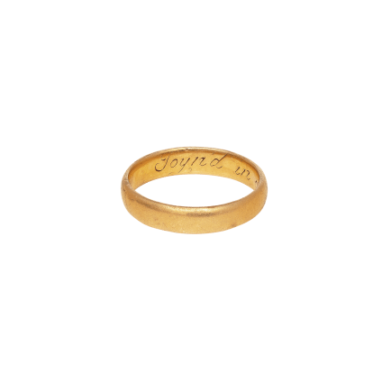 Posy Ring ‘Joynd in one by Christ alone’ , England, 18th century