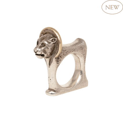 Lion Ring by Mosheh Oved, England, c. 1945