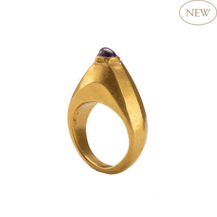 Stirrup Ring with Garnet , England, 14th-15th century