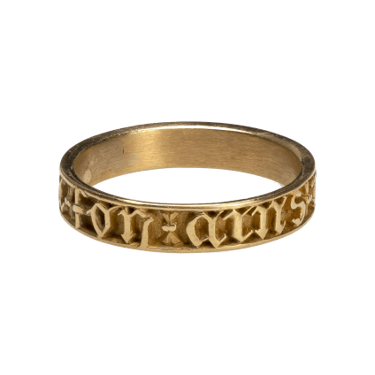 Neo-Gothic Ring with Inscription