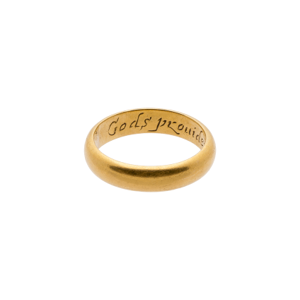 Posy Ring, “Gods providence is our inheritance”, England, late seventeenth century