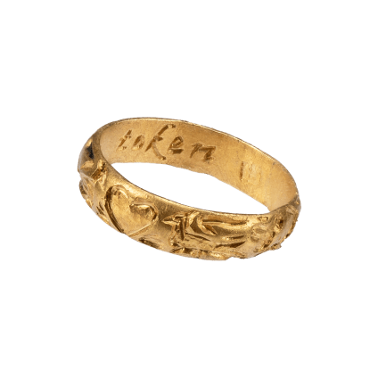 Posy Ring “I am but a token” , England, late 17th-early 18th century