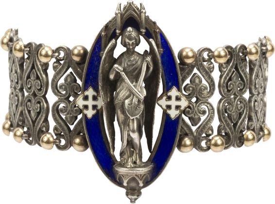 Bracelet with Angel Playing a Viol (Harmony) , France (Paris), c.1847