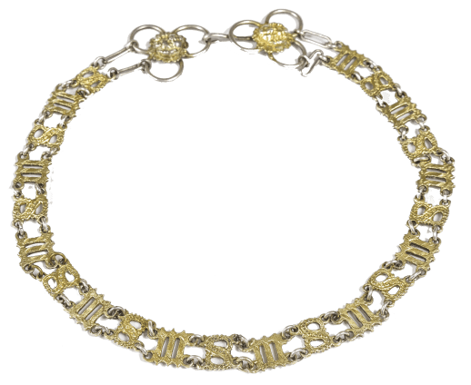 Collar (Necklace) with Initials ‘SM’ (or possibly ‘MS’), Probably England, 15th century