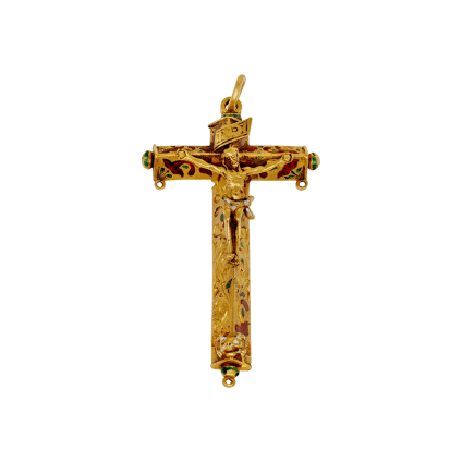 Cross Pendant with Christ crucified , Spain, 1600-1650