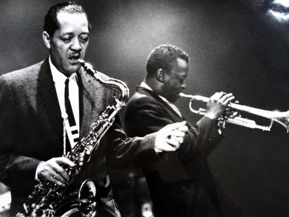 Lester Young & Miles Davis, 1956