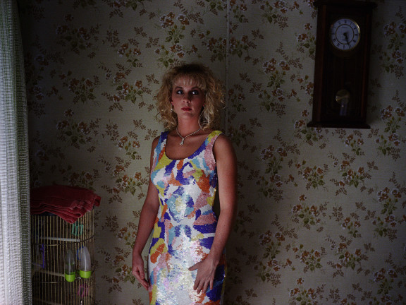 Camy wearing dress, Kentucky, 1987